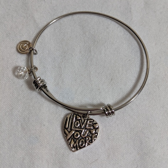 Jewelry - Silver bracelet with love you more charm